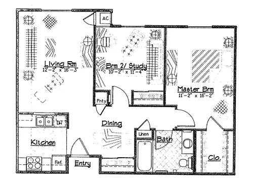 Floor plan 2-Bedroom