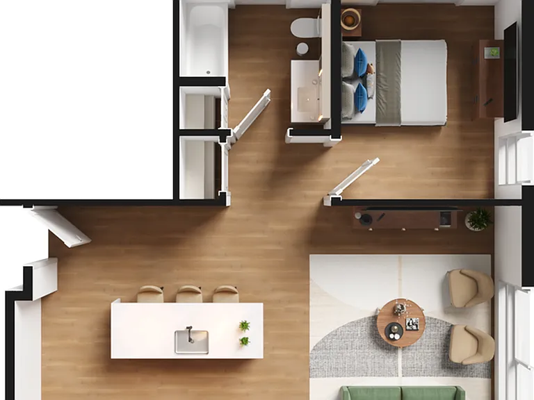 Astrie 1BR - F Astrie 1BR - F