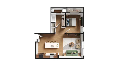 Floor plan 1BR-F