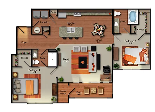 Floor plan B7 Mondrian