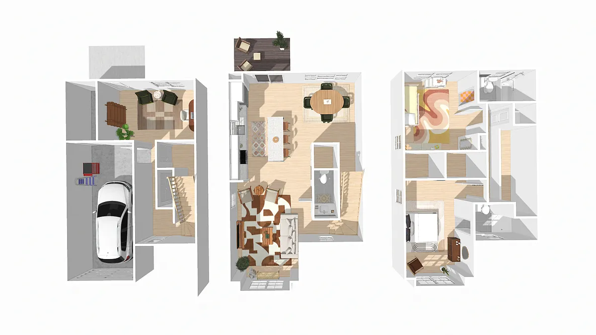 Floor plan Two Bedroom Corner