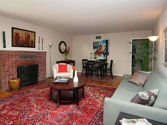 Spacious Living Room with Fireplace