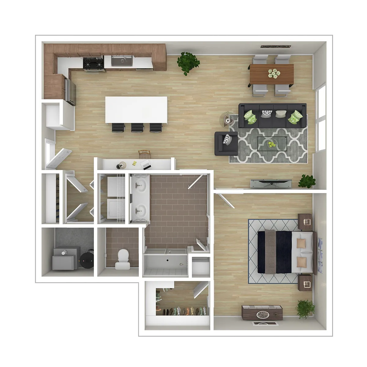 Floor plan 1 BR B