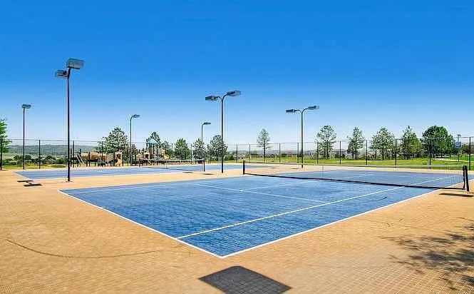 Tennis courts.
