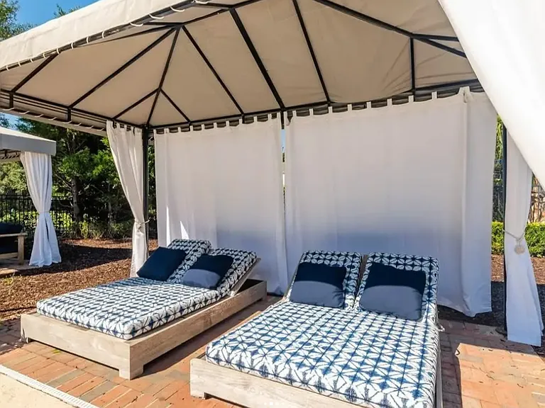Poolside cabanas