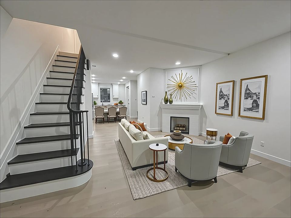 Spacious living room with open layout