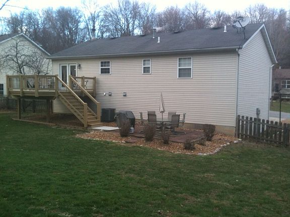 Backyard and Deck with patio