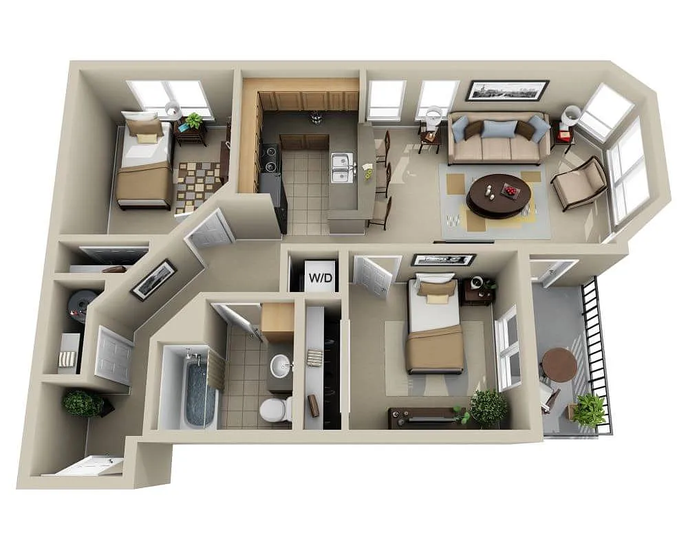 Floor plan Plan B1E