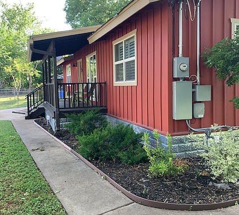 Around the corner to the side yard.