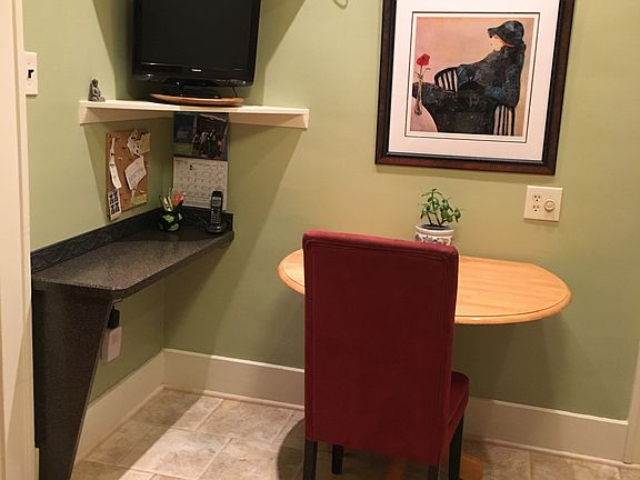 Desk/TV corner in kitchen 