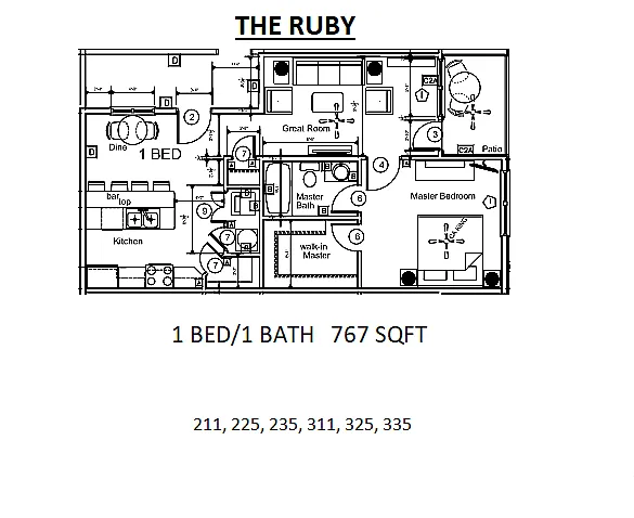Floor plan The Ruby