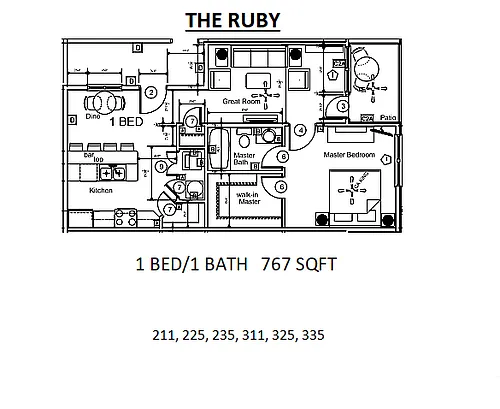 Floor plan The Ruby