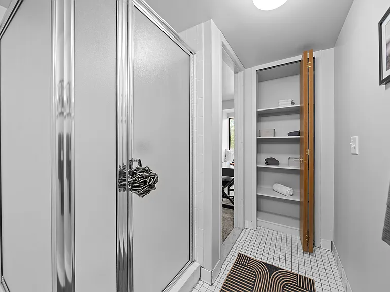 Posh bathroom at Dover Hills Apartments in Kalamazoo