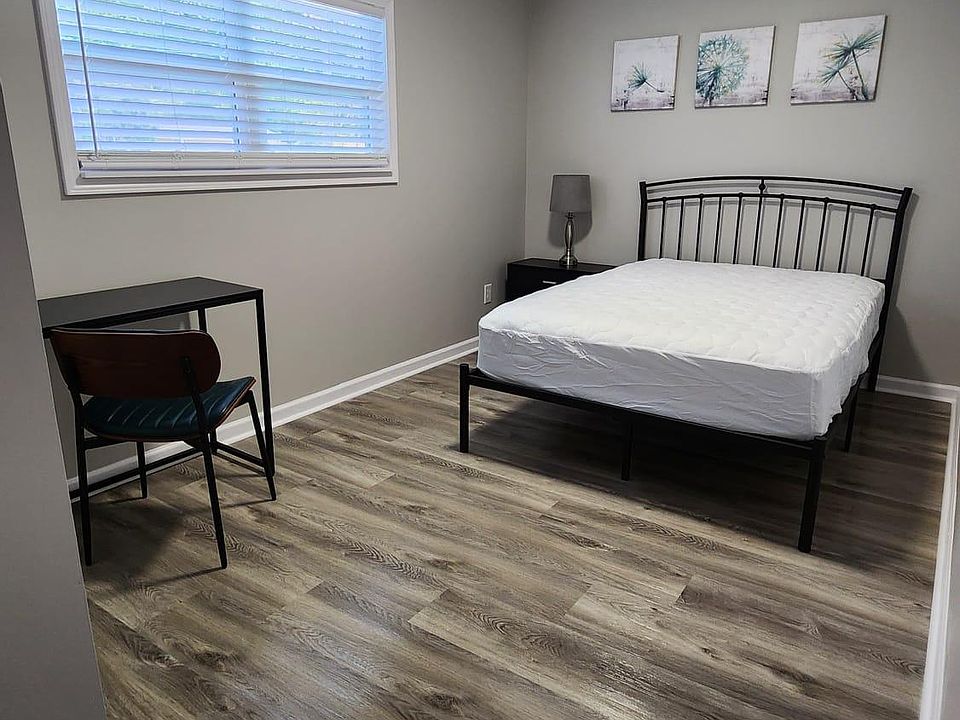 #3 - Bedroom - Added Desk, Chair, Nightstand, Lamp and Art
