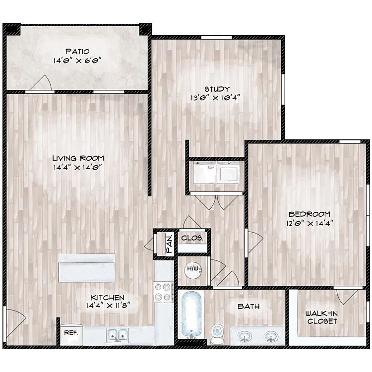 Floor plan 1B
