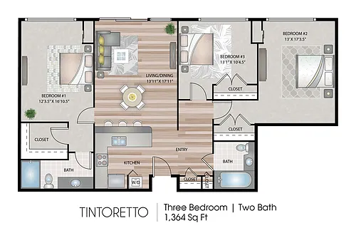 Floor plan Tintoretto Loft