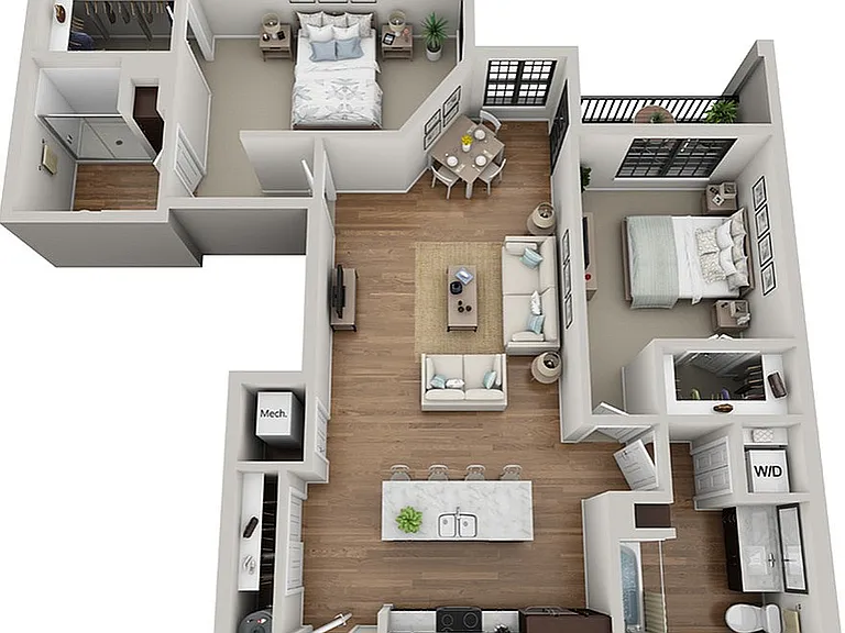 Floor Plan 2B | Arrabelle Apartments | Apartments in Cedarburg, WI Floor Plan 2B | Arrabelle Apartments | Apartments in Cedarburg, WI
