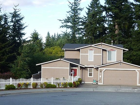 Surrounded by trees.