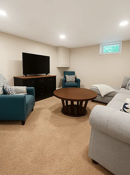 Basement - has bed if needed