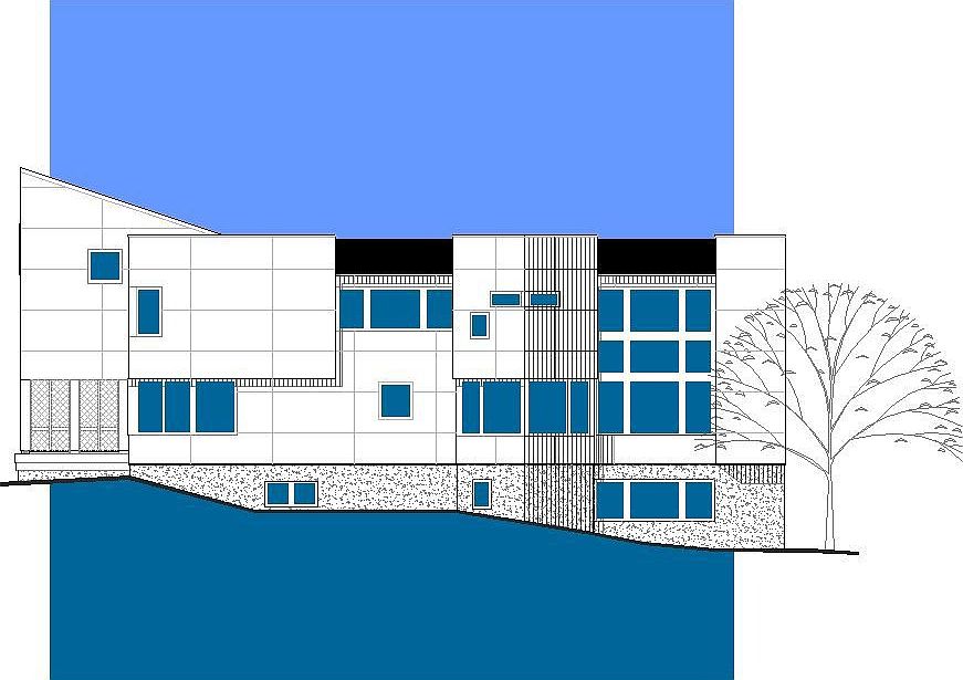 architect's drawing of south elevation