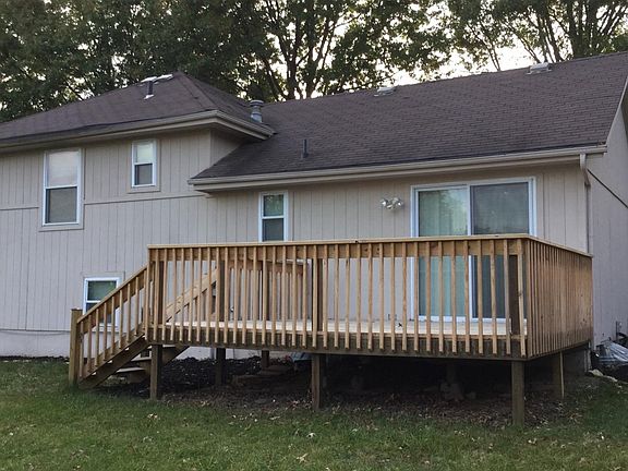 back yard with deck