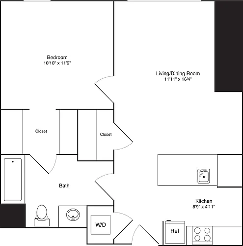 Floor plan 1 Bedroom L_120