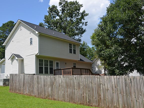 Back View 202 Jewel Haven Way, Yard is fully fenced.