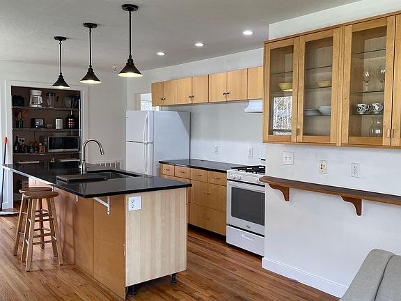 Kitchen with large island and pantry