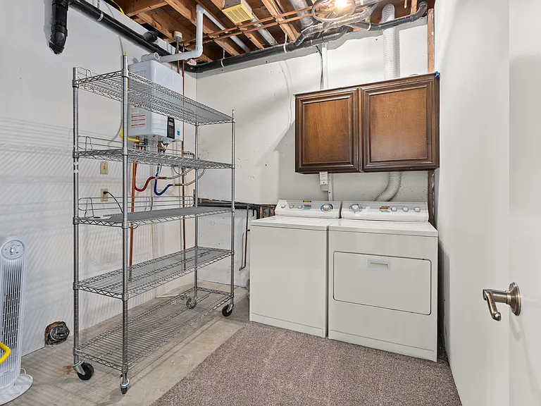 Large personal laundry with storage