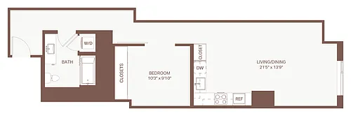Floor plan Open 1x1 B31 Olympic