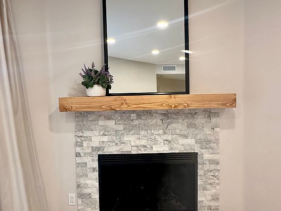 Living room fireplace