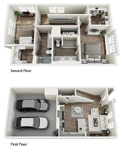 Floor plan B1 Cypress S2x2.5