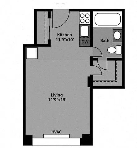 Floor plan Studio - S1B