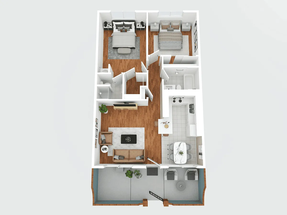 Floor plan Large 2 Bedroom
