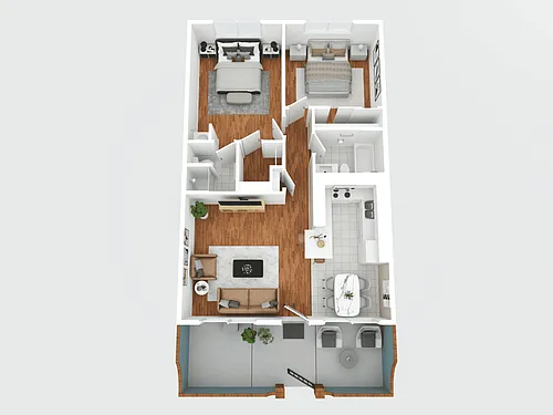 Floor plan Large 2 Bedroom