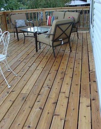 Large deck with largest backyard in the neighborhood
