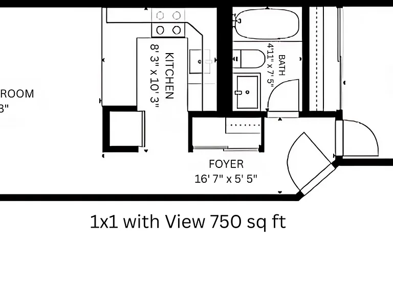 1x1 with View l 750 sq ft l Rebecca Shores 1x1 with View l 750 sq ft l Rebecca Shores