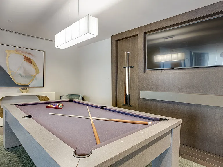 Our clubroom includes a billiards and poker table