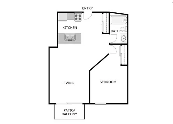 Floor plan One Bedroom