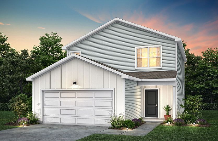 Raven Exterior TD102 features siding, covered front door and 2 car garage