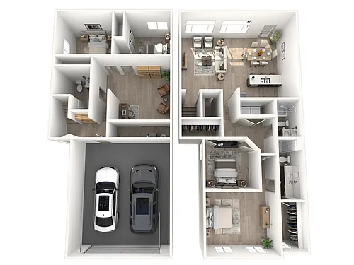 Floor plan 4 x 3 - South