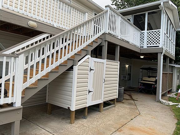 Return from beach shower