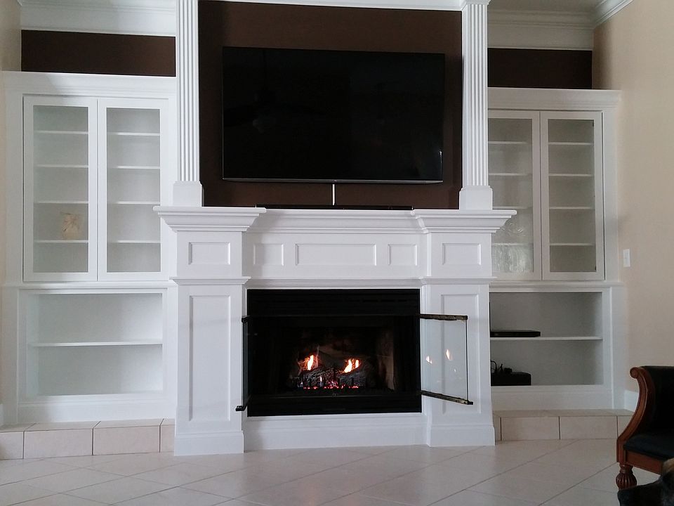 Gas Fireplace and 65" TV