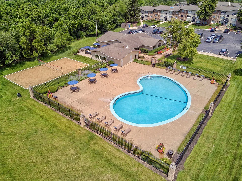 Aerial view of a vibrant apartment