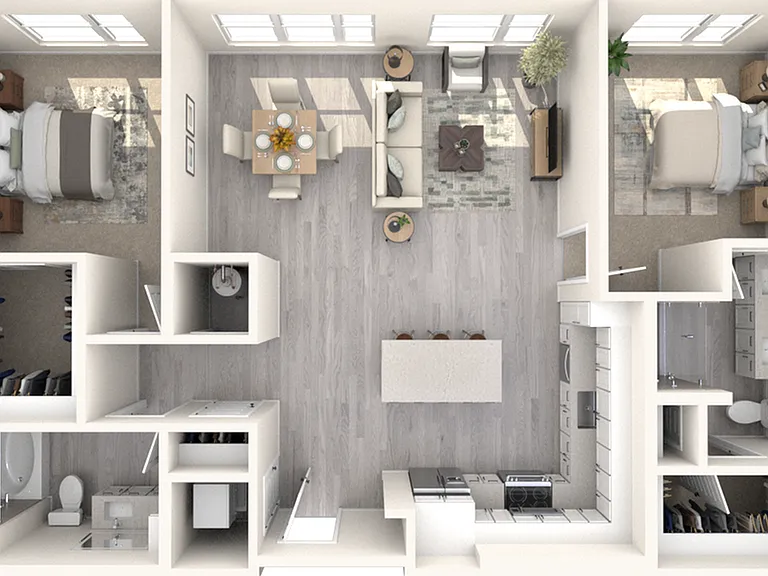 2 Bedroom, 2 Bath 2 Bedroom, 2 Bath