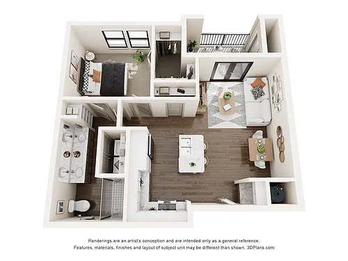 Floor plan A1 - 1 Bed