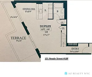 Rented by AZ REALTY NYC LLC