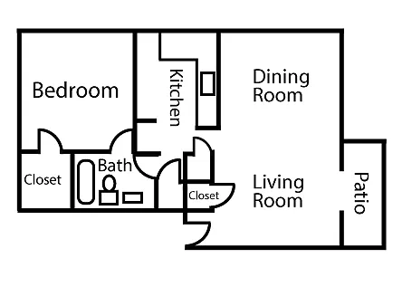 Floor plan 1 Bedroom