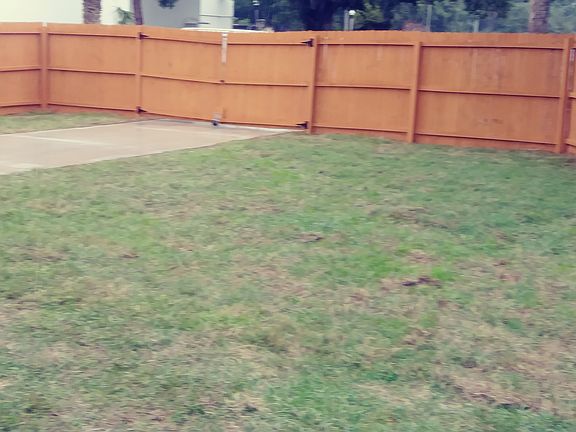 Fenced yard