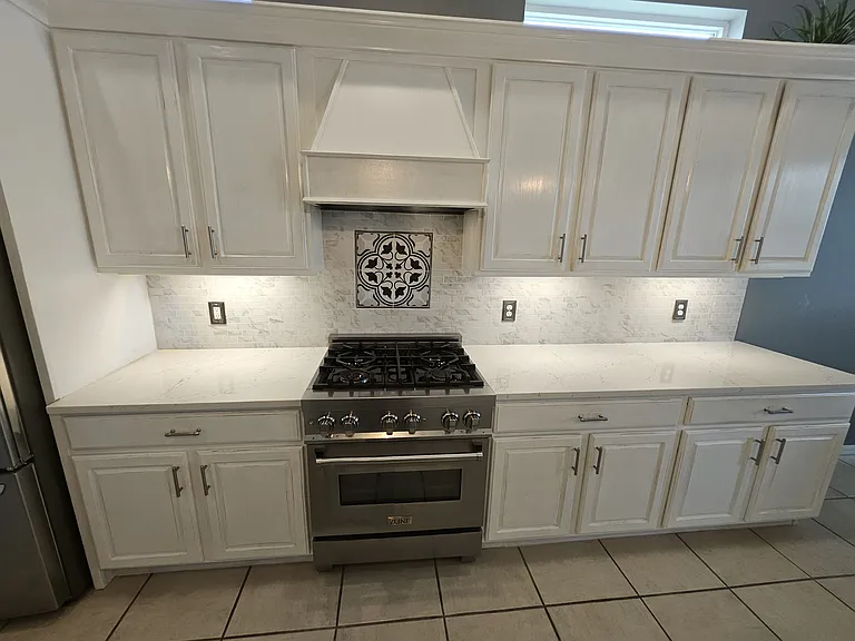Custom hood and gas range